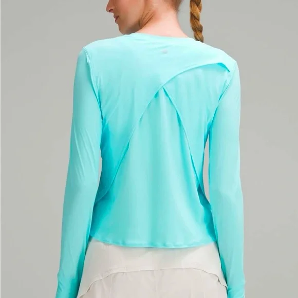 Lululemon UV Protection Fold over Long Sleeve Running Shirt unworn - Picture 6 of 9